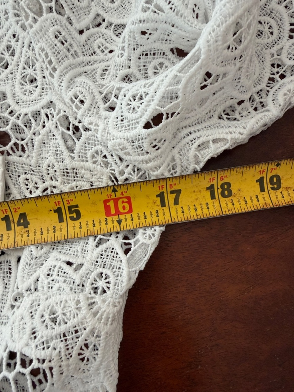 Women's White Lace Button-Up Shirt Jacket - Picture 10 of 11